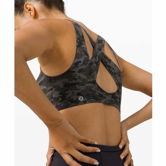 Lululemon Enlite Bra Zip Front High Support Camo - Picture 2 of 11